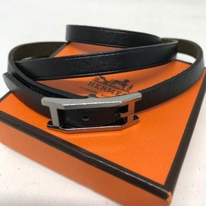 SOLD! HERMES Leather Wrap Bracelet